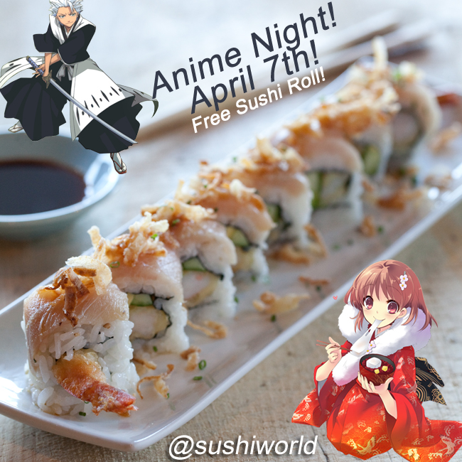 Anime Night Free Sushi Roll Orange County OC Cypress Dress Up Spirited Away