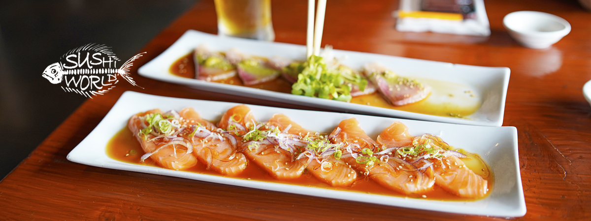 Orange County Sushi World OC Jalapeno Yellowtail & Salmon Carpaccio