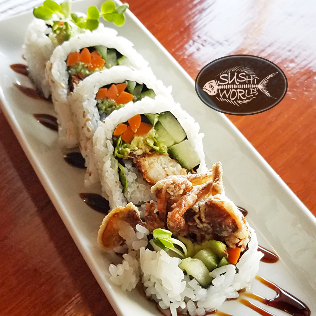 Spider Roll Orange County Sushi World Cypress soft shell crab delicious best of oc