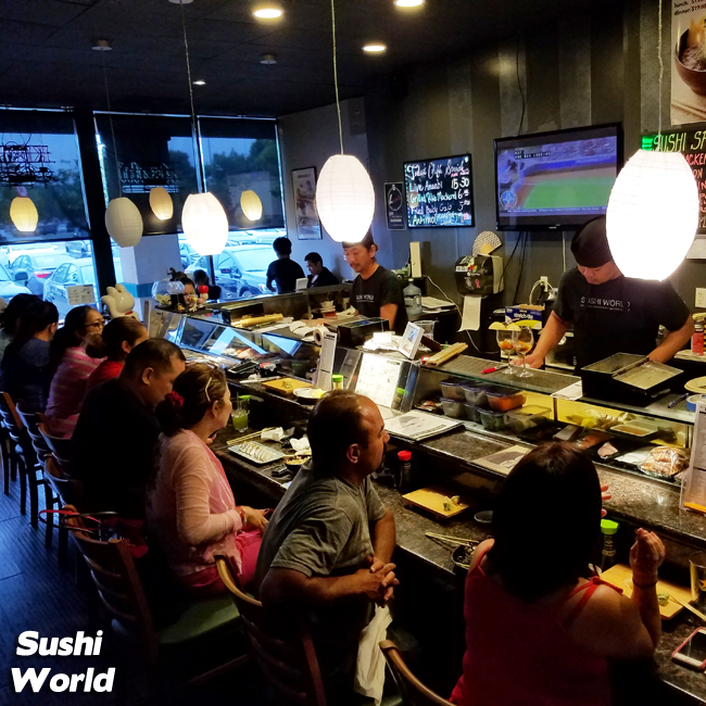 Sushi Chefs Bar Interact Fun Order Directly Orange County OC Sushi World