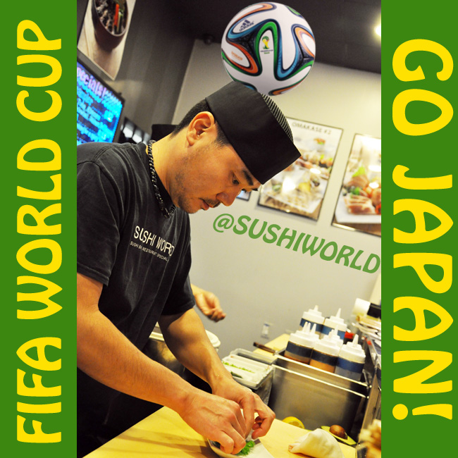 FIFA World Cup Sushi Chefs Go Japan Orange County OC Cypress Stanton Garden Grove Anaheim Sushi World 