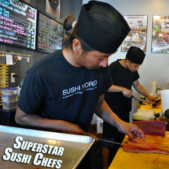 Best Sushi Chefs Orange County OC Sushi World Tuna Blue Fin Sashimi