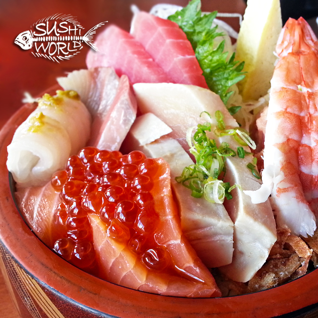 Chirashi Bowl Best Orange County OC Tuna Salmon Red Snapper Sushi World