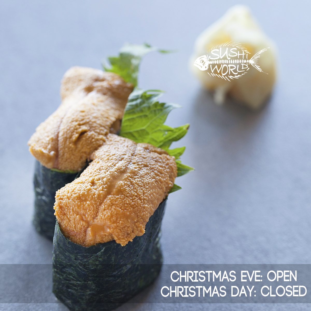 Merry Christmas Orange County OC Sushi Uni Sea Urchin Sushi World Cypress