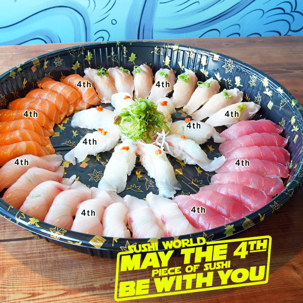 May the 4th piece of sushi be with you orange County sushi OC Sushi World