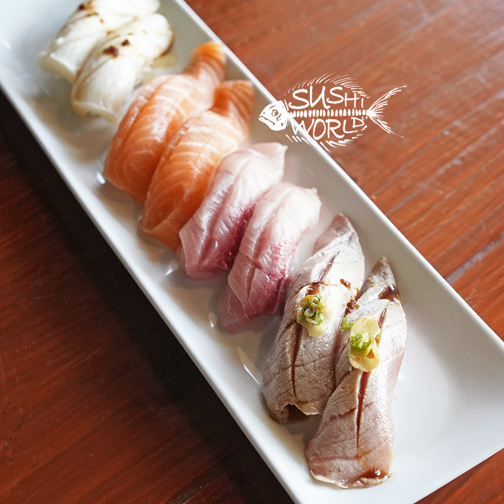 Seared Bluefin Tuna Yellowtail Salmon Escolar Orange County Sushi OC