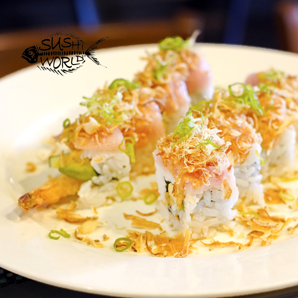 White Dragon Roll Albacore Shrimp Tempura Ponzu Orange County Sushi World