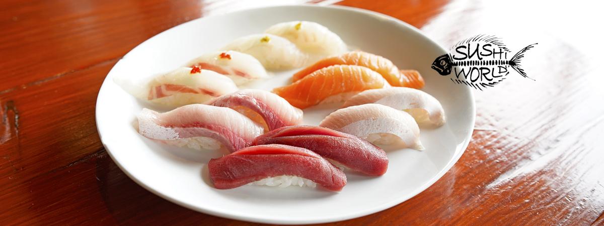 Abe Afstem Kong Lear Bluefin Tuna Yellowtail Belly Red Snapper Halibut | Sushi World