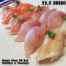 Orange County's Best Happy Hour All Day Mondays Tuesdays Escolar Yellowtail Orange County OC Sushi World