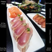 Best Happy Hour All Day Mondays and Tuesdays Orange County OC Sushi World Cypress