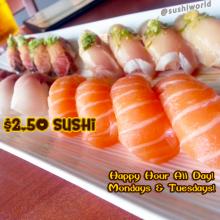 Salmon Albacore Yellowtail Peppered Sushi Orange County Cypress Sushi World Best Happy Hour
