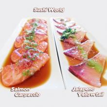 No Carbs Salmon Carpaccio Jalapeno Yellowtail Ready for Summer Orange County OC Sushi World