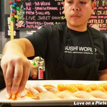 Orange County Sushi Chef Love Plate Cherry Salmon Albacore OC Sushi World
