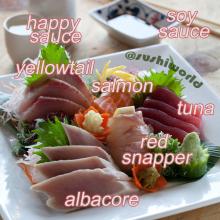 Sashimi Sampler Carb Free Zone Albacore Red Snapper Tuna Salmon Yellowtail Sushi World Orange County OC