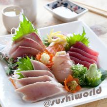 Orange County OC Sashimi Sample Albacore Yellowtail Salmon Red Snapper Tuna Sushi World