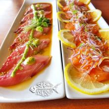 Salmon Carpaccio Jalapeno Yellowtail Low Carb Cypress Orange County OC Sushi World