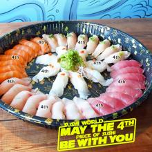 May the 4th piece of sushi be with you orange County sushi OC Sushi World