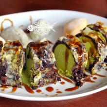 Tempura Green Tea Ice Cream Chocolate Cake Mochi Japanese Dessert Orange County OC Cypress Sushi World