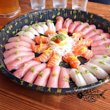 Fatty Belly Sushi Platter Bluefin Toro Yellowtail Belly Salmon Ultimate Orange County Party Catering